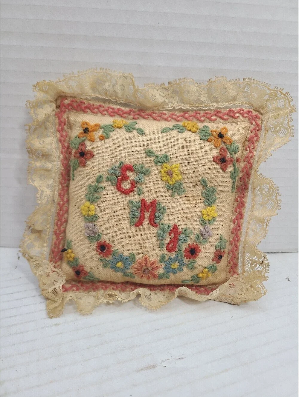 Vintage Hand Embroidered 5